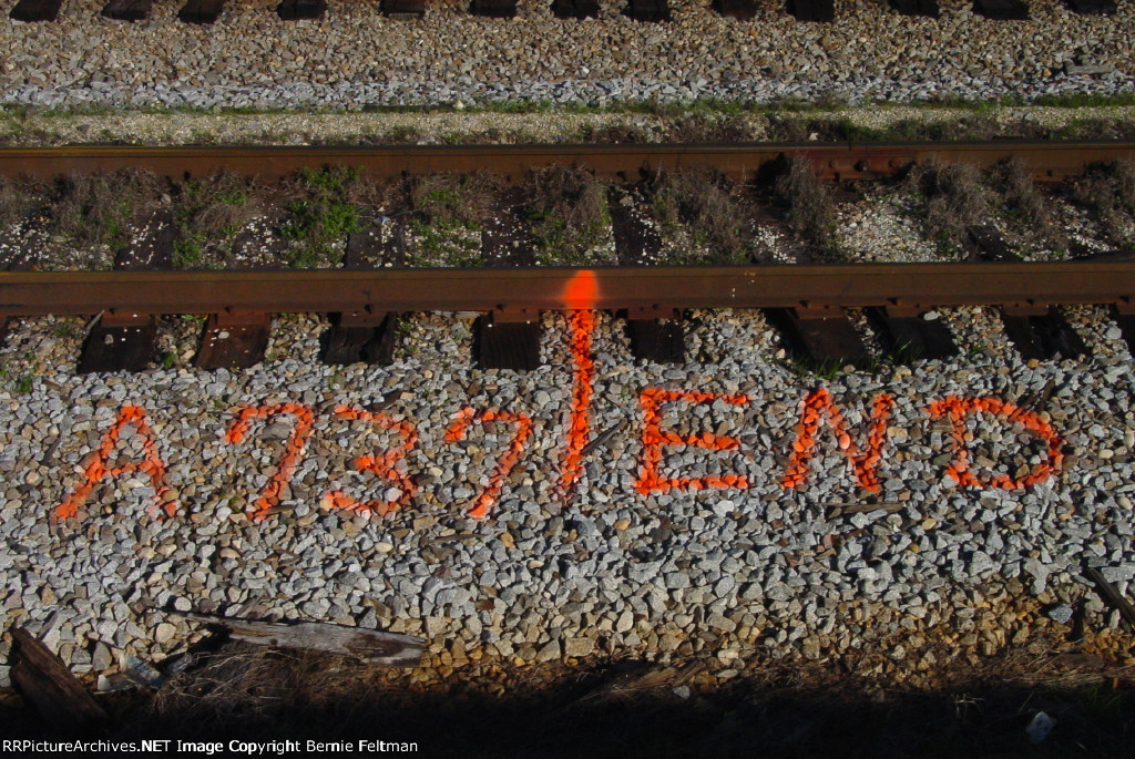 Spray paint is all that remains from the collision between A737-10 and Q650-09 